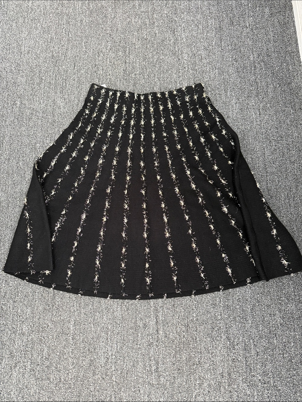 Vila Milano Black A-Line Skirt Black and Gold Small NWT